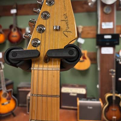 2021 Fender American Ultra Stratocaster HSS with Maple Fretboard Texas Tea image 18