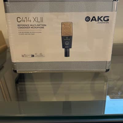 Brand New AKG C414 XLII Large Diaphragm Multipattern Condenser Microphone - Black/Gold image 1