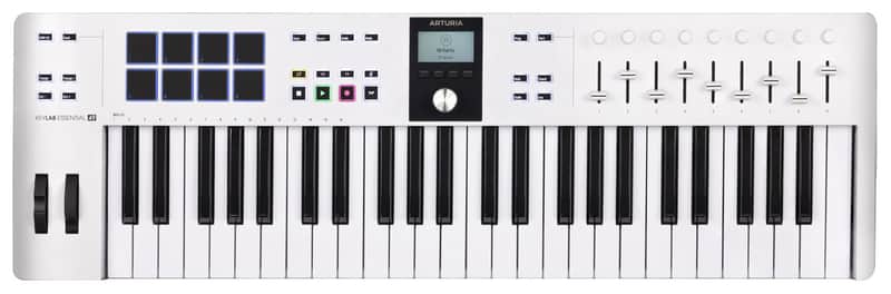 Immagine ARTURIA Keylab Essential 49 mk3 White 49-Key USB MIDI Keyboard Controller - 1