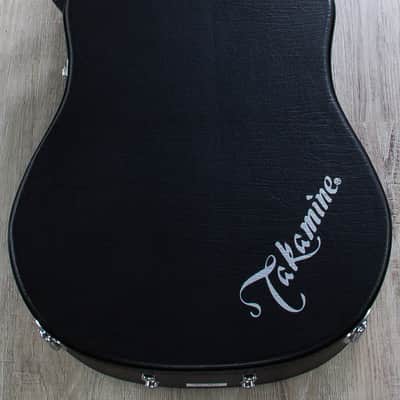 Takamine EF261SBL Acoustic-Electric Guitar in Gloss Black with Hard Case image 12