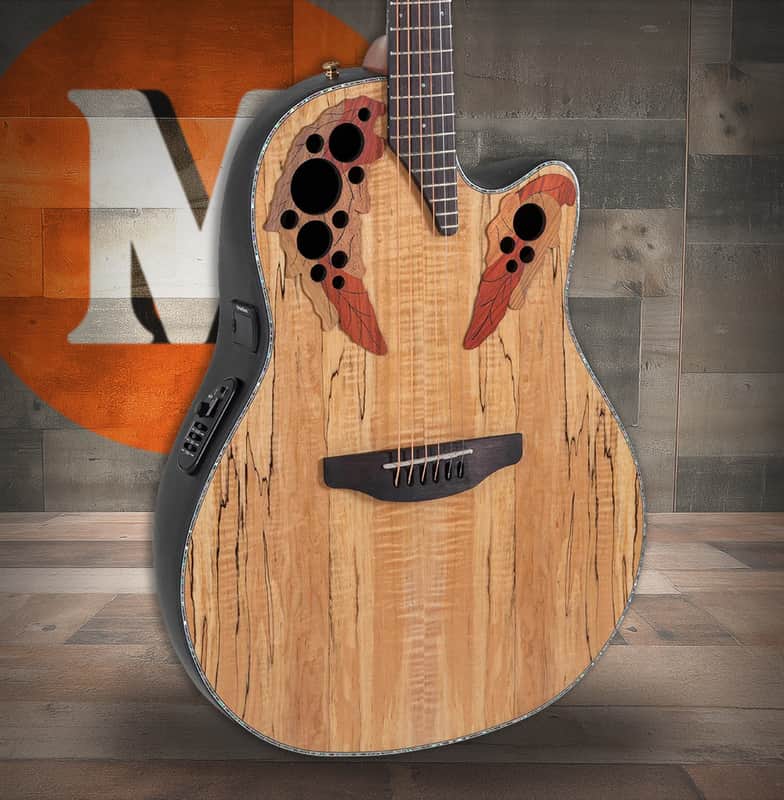 Ovation Celebrity Elite Plus E-Acoustic Guitar CE44P-SM Natural Spalted Maple (CE44P-SM-G) image 1