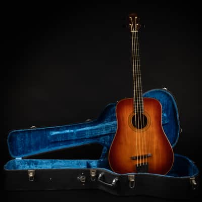 1994 K. Yairi YB-1B - Dark Brown Sunburst | Vintage 4-String Japan Acoustic Bass Pickup | OHSC image 1
