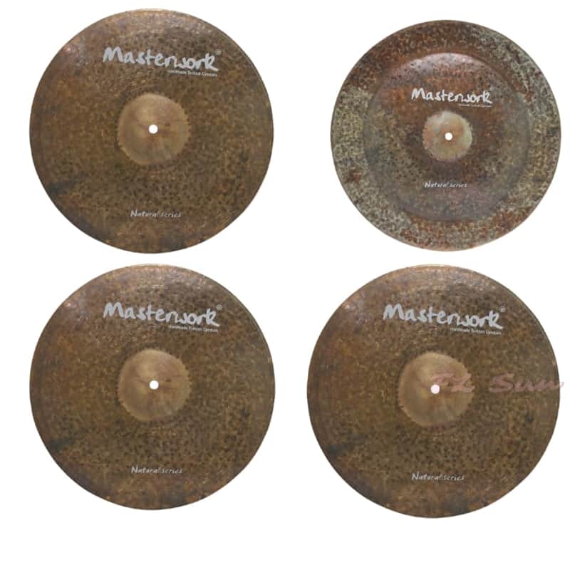 Masterwork Natural Series 4x Set - 20”-22” Crash / 24” Ride / 22” China image 1