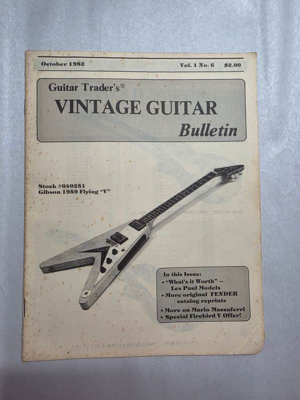 October 1982 Guitar Trader Bulletin Owned By Ed King Of Lynyrd Skynyrd image 1