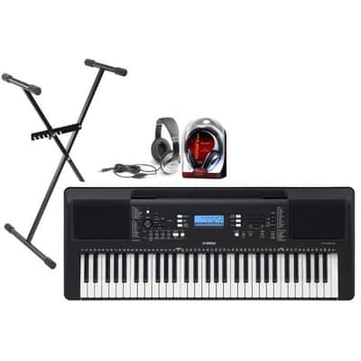 YAMAHA PSR-E383 Portatone Bundle 2 Keyboard inkl. Stativ Kopfhörer Netzteil