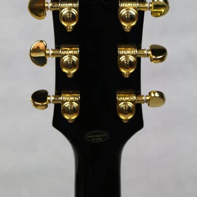 Epiphone Inspired By Gibson Custom Shop Les Paul Custom Electric Guitar, Ebony w/ Case image 8