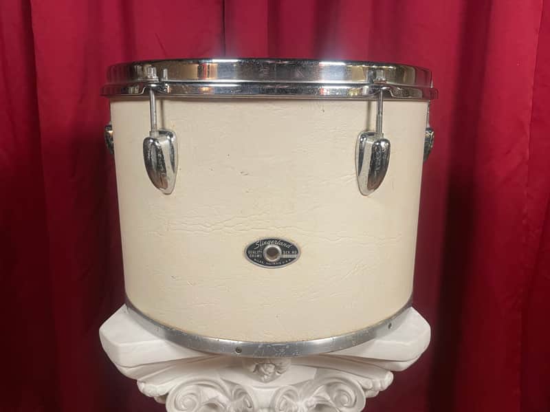1975 Slingerland Sound King 9x13 Concert Tom Classic White Cordova Leatherette Wrap 13x9 image 1