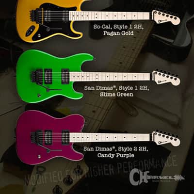 Charvel San Dimas Style 1 2H USA Production Model Series 2008 Slime Green image 13