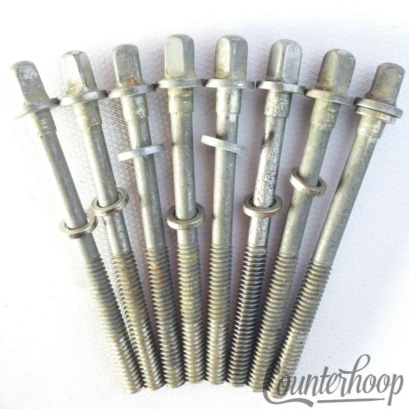 Leedy&Ludwig 8x 2 5/8"Snare/Tom T-Rods Tensioner Drum Nickel Plating Vintage 50s image 1