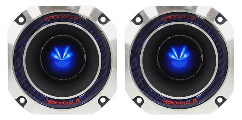 2) Rockville RT4 2" Home Theater Tweeters Titanium Compression Horns w/240 Watts image 1