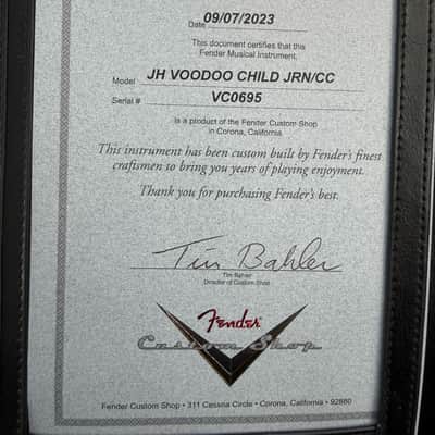 Fender Custom Shop Jimi Hendrix Voodoo Child Stratocaster Journeyman Relic - Black image 9