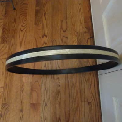 Ludwig (2) matching vintage super classic 22" bass drum hoops marine earl inlay exceptional image 7