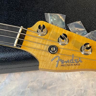 NEW! Fender Artisan Koa Precision Bass NOS - Ebony Fingerboard Natural Koa Finish - Absolutely Beautiful - Flamed Maple Neck - Authorized Dealer - 9.65lbs - G06782 image 6
