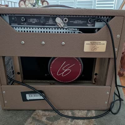 Fender Chris Stapleton Signature '62 Princeton 1x12" 12-Watt Guitar Combo 2019 - Present - Brown Vinyl with Wheat Grille Cloth image 2