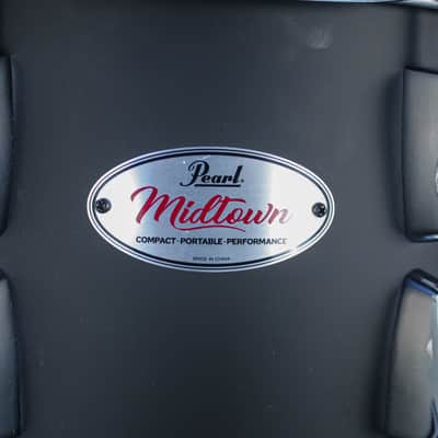 Pearl Midtown 4-Piece Drum Kit (16,10,13,SD) with Hardware - Matte Asphalt Black image 5
