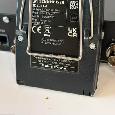 Sennheiser EW G4 wireless guitar system A1 band 470-516 MHz range image 4