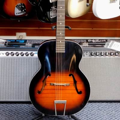 Vintage 1960's Harmony H950 Monterey Leader F hole Archtop Acoustic Guitar w/Case! VERY NICE!!! image 2