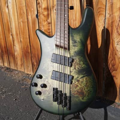 Spector NS Dimension 4 Multi Scale Haunted Moss Matte Left Handed 4-String Bass Guitar w/ Gig Bag (NOS) image 4