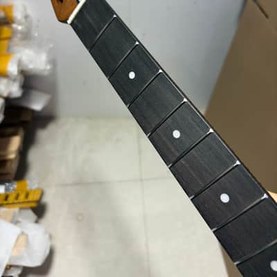 22fret Rosewood Roasted Maple Electric guitar neck rosewood matte DIY parts image 2