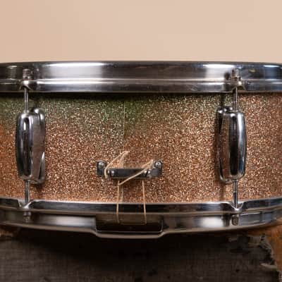 1960s Slingerland 5x14 Champagne Student Deluxe Snare Drum image 5