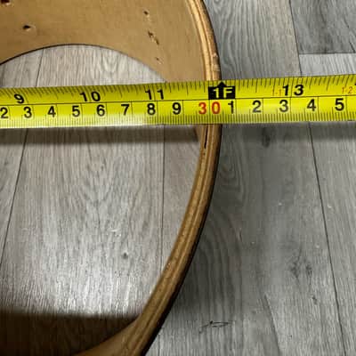 Vintage 12”x8” Tom Drum Shell Bare Wood #OM13 image 4