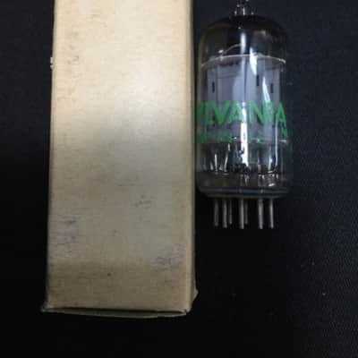 NOS SYLVANIA 5963 AUDIO VACUUM TUBE TESTED VINTAGE TOP SQUARE GETTER 4.5343-C image 1