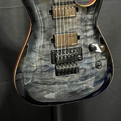 Dean Exile Select Floyd Neck-thru Archtop Quilt Maple Trans Black Burst image 1