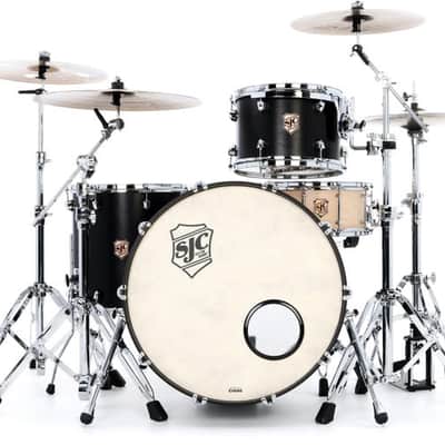 SJC Custom Drums Tour Series 3-piece Shell Pack - Matte Black image 2