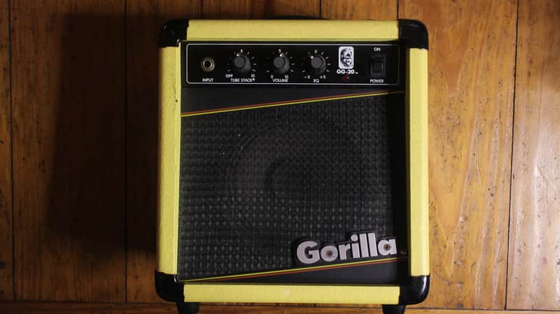 RARE Vintage 1980s Gorilla GG20 Electric Guitar Practice Amp YELLOW image 1