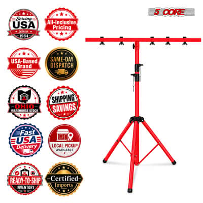 5 Core Light Stand T Bar Adjustable Tripod lighting Holder DJ Equipment image 13