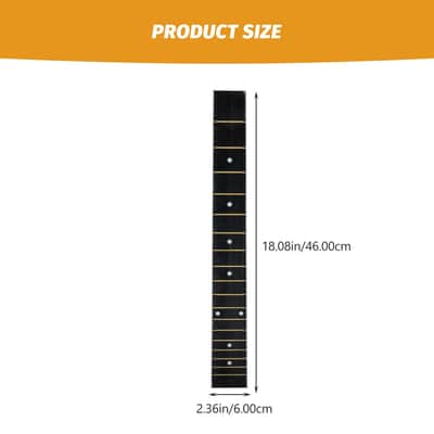 Guitar Accessories Guitar Neck Replacement Wooden Fingerboard Electric Neck Inlay Unfinished for Electric Parts Replacement Black 41 Inch Fretboard image 2