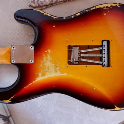 Fender Fender Custom Shop 1960 Strat Heavy Relic LH Lefthand Sunburst image 6