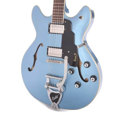 Guild Starfire I DC Pelham Blue w/Guild Vibrato Tailpiece 6-String Semi-Hollow Body Electric Guitar image 3