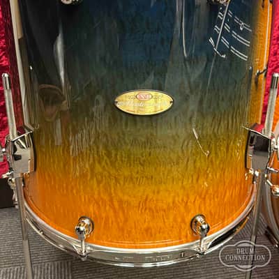 Pearl Masterworks Heritage Artisan Custom 4pc 22/13/16 Kit + 14 snare 2026 - Dusk Sunset Fade Gloss image 9