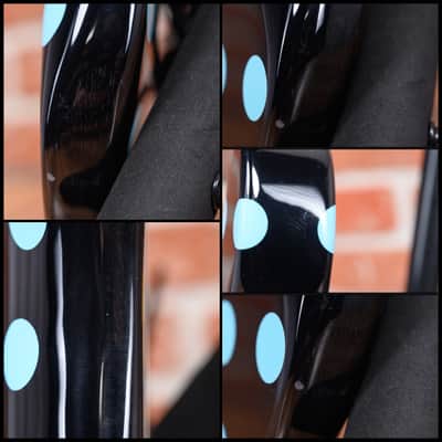 Kramer Original Collection NightSwan Black with Blue Polka Dot 2022 w/Gator Hardshell Case image 16