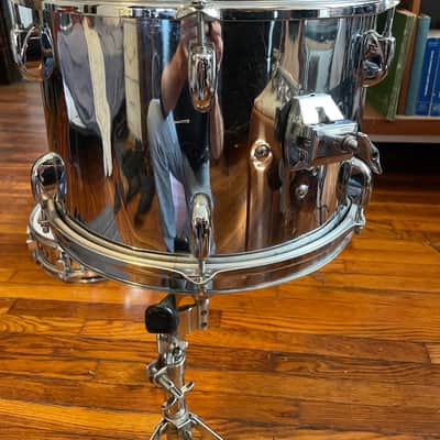 Gretsch 9x13 Stop Sign Tom Drum Chrome on wood image 1