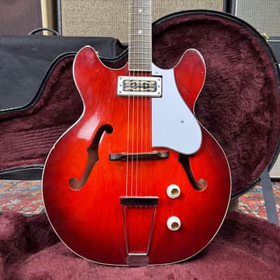 1969 Harmony Rocket I Model H53-1 Red Burst Made in USA Hard Case - 1969 image 1