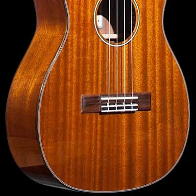 Ohana BK-35GCE All Solid Gloss Finish Electric Baritone Ukulele + Gig Bag -Blem image 2