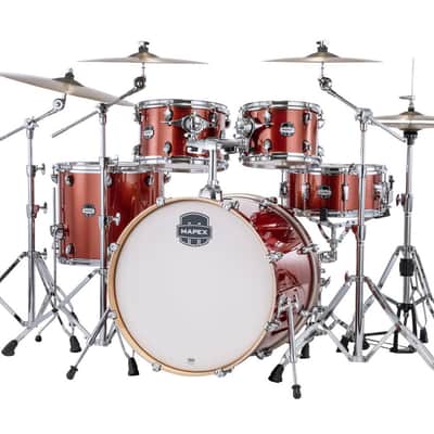 Mapex Mars Birch series 5-piece Rock Shell Pack - Orange Sparkle (MA529SFOR) image 3