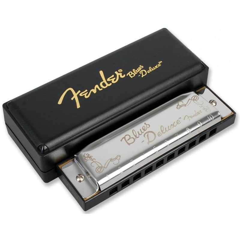 Fender Blues Deluxe Harmonica, Key of A 2016 - Chrome image 1