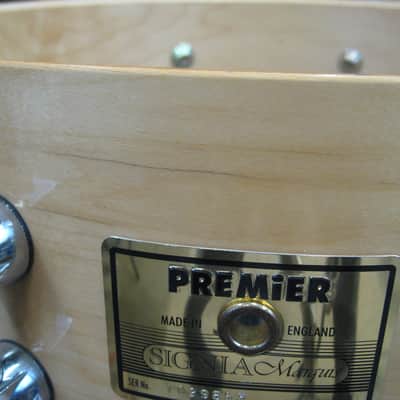 Premier 5.5X14" Signia Maple Snare Drum (Lot293-3-313) 2000's - Maple image 13