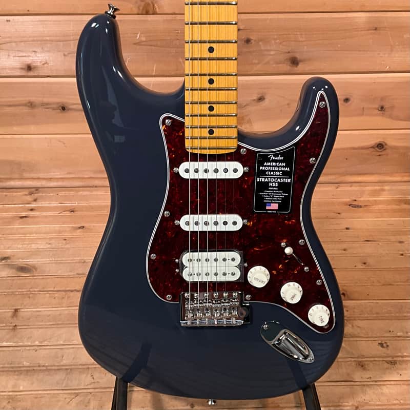 Fender American Professional Classic Stratocaster HSS Electric Guitar - Faded Black image 1