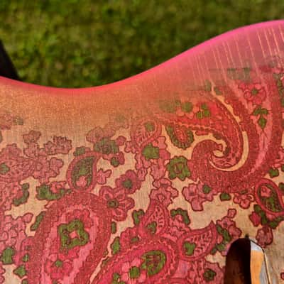 Pink Paisley Tele Body, Aged, Nitro , Alder image 6