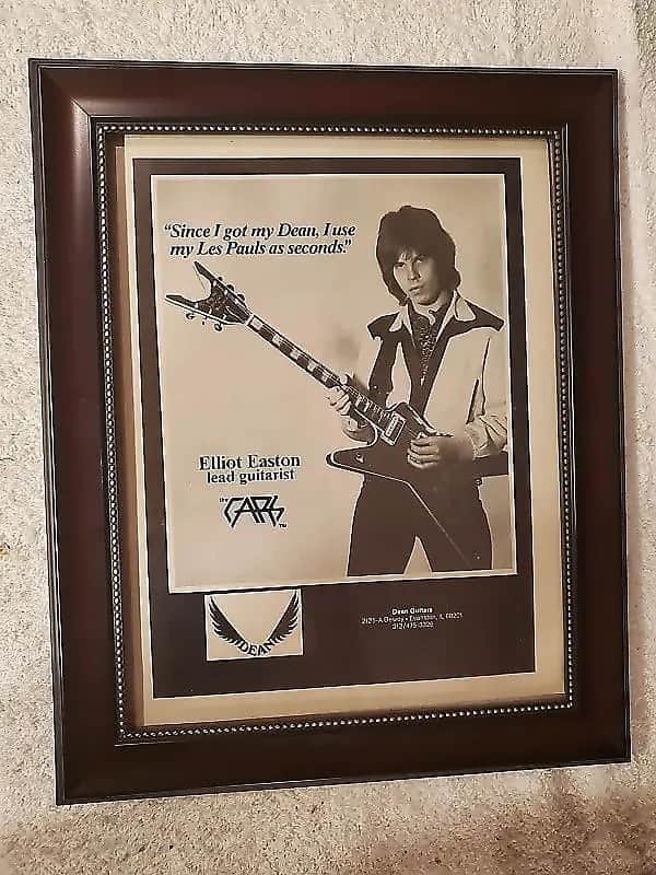 1980 Dean Guitars Promotional Ad Framed Elliot Easton Cars Original image 1