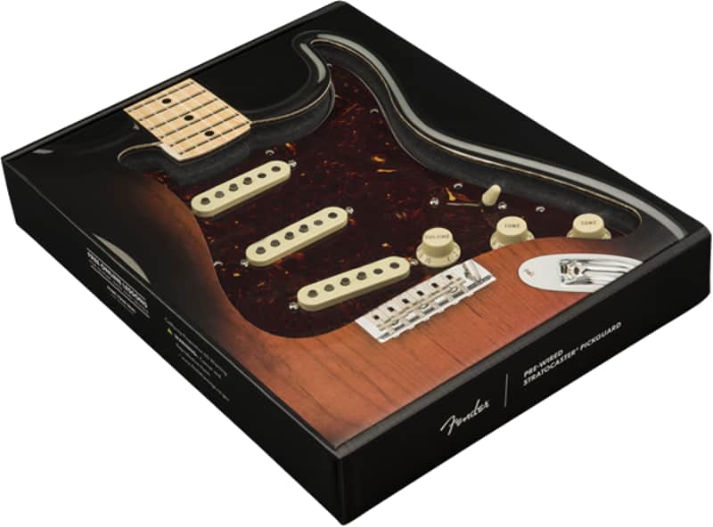 Genuine Fender Pre-Wired Loaded Strat Pickguard Tex-Mex SSS Tortoise Shell, 11 hole image 1