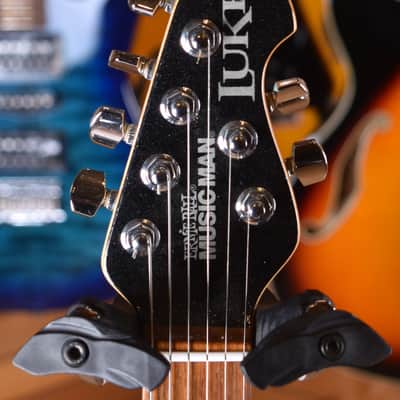 Music Man Luke HSS Black Sparkle - pick up manico Crossroad image 16