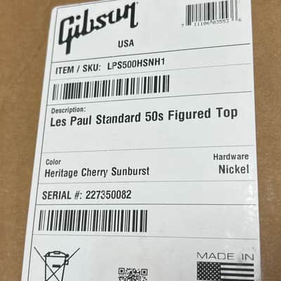 2025 Gibson USA Les Paul Standard '50s Figured Top Electric Guitar Heritage Cherry Sunburst image 12