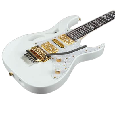 Ibanez PIA3761-SLW Steve Vai Signature 6-String Solid Body Electric Guitar with Rosewood Fretboard, Right-Handed, Stallion White image 6