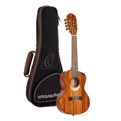Ortega Eclipse-TE8 Custom Built Series Solid Mahogany Top Okume Neck 8-String Tenor Ukulele w/Gig Bag image 1