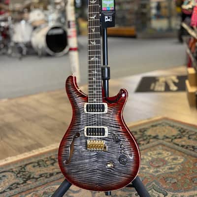 PRS Custom 24-08 Semi Hollow 40th Anniversary, Charcoal Cherry Burst W/ Free Shipping image 2